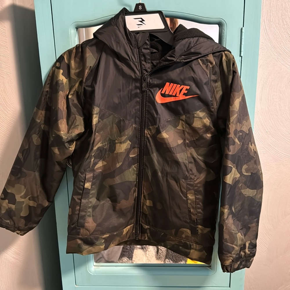 Nike fleece lined rain coat